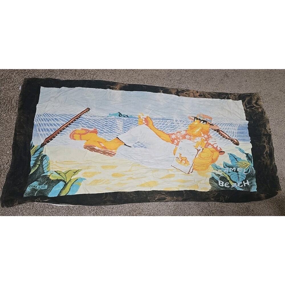 Vtg 1991 RJRTC‎ Saab Camel Lights Cigarettes Camel Beach Joe Camel Beach Towel